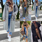 🔥Essential Outfits for Dates✨ Women's Hooded Long Sweatshirt🍂 and Strapless top