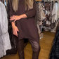 Irregular Loose Top & Solid Color Pants Two-Piece Set