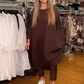 Irregular Loose Top & Solid Color Pants Two-Piece Set